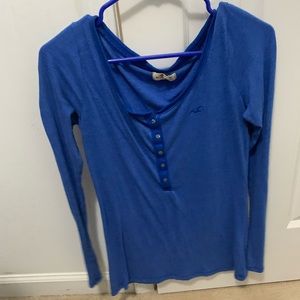 Juniors long sleeve blue shirt